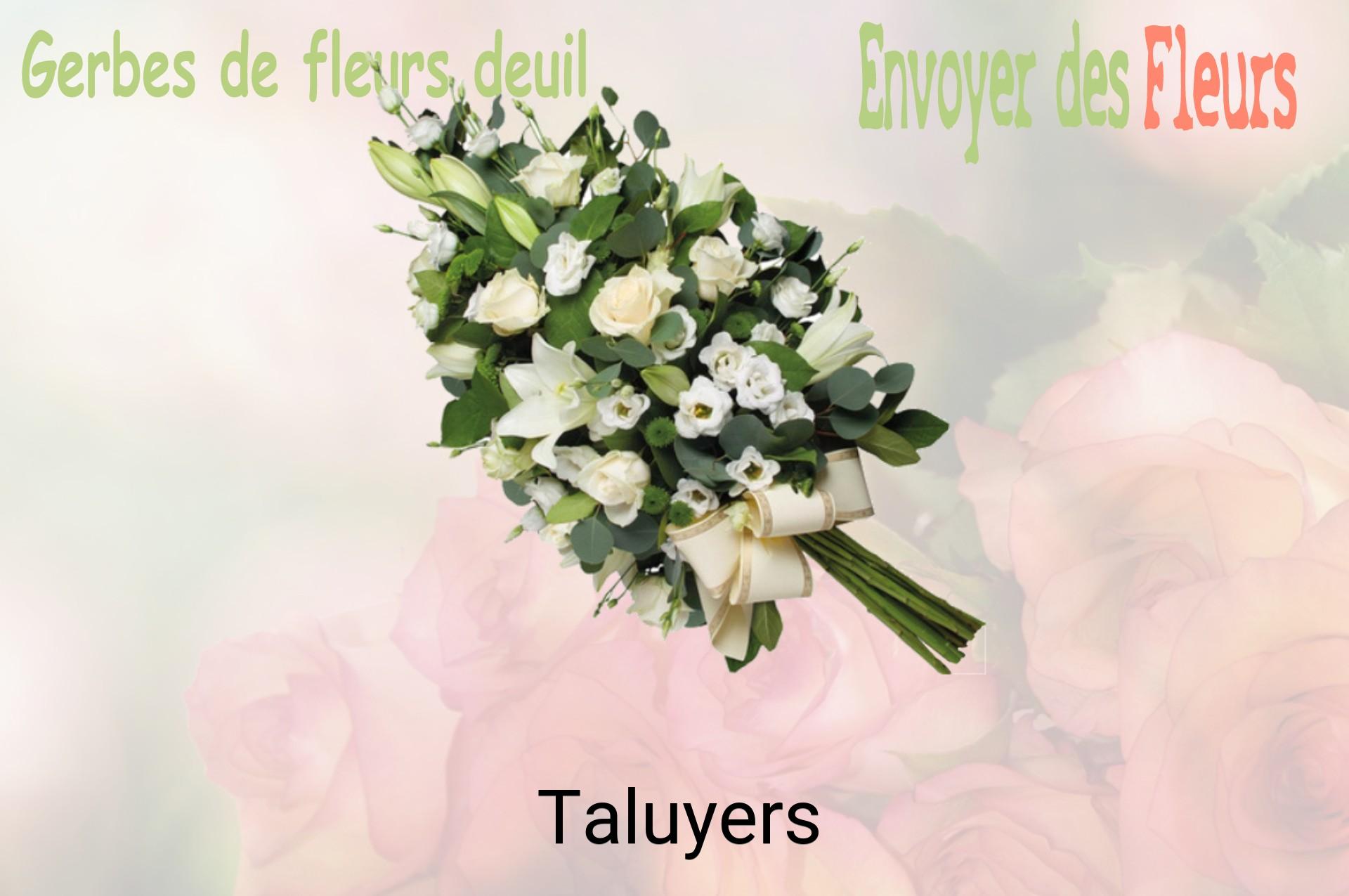 Gerbe de fleurs de deuil livrée à Taluyers